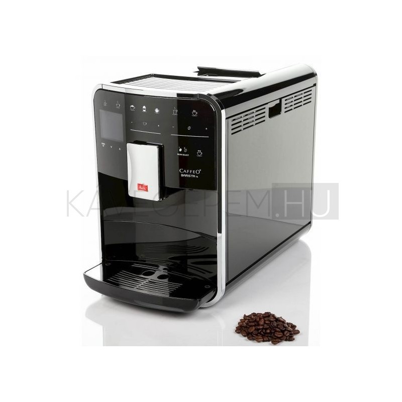 Melitta Caffeo Barista TS, kávégép, kávéfőző, automata, felújított, hibátlan, garanciális, tejhabosító, fekete, szürke
