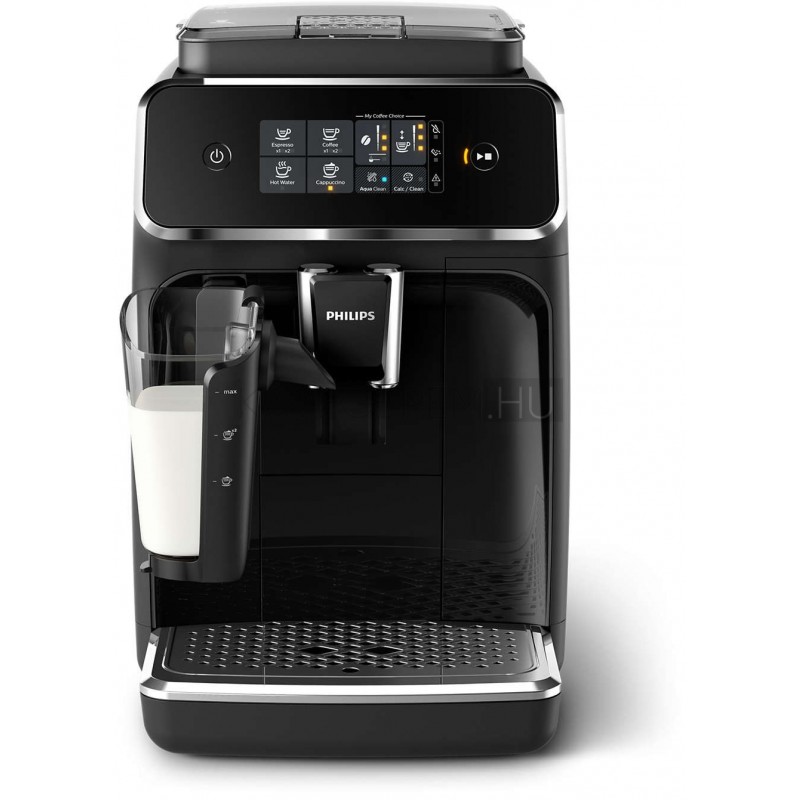 Philips (Saeco) 2200 Series LatteGo, kávéfőző, kávégép, felújított, garancia, garanciális, hibátlan, fekete, újszerű,